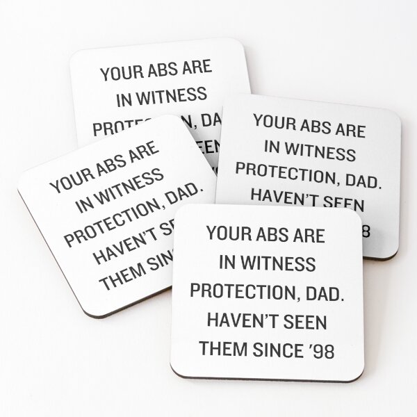 Item preview, Your Abs Are in Witness Protection, Dad. Haven’t Seen Them Since ‘98 – Funny Abs Joke Mug designed and sold by 18tokwa.