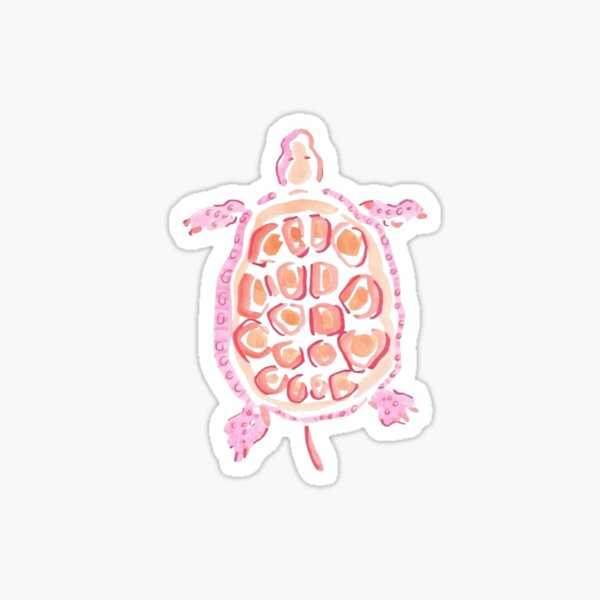 Pink Turtle Sticker