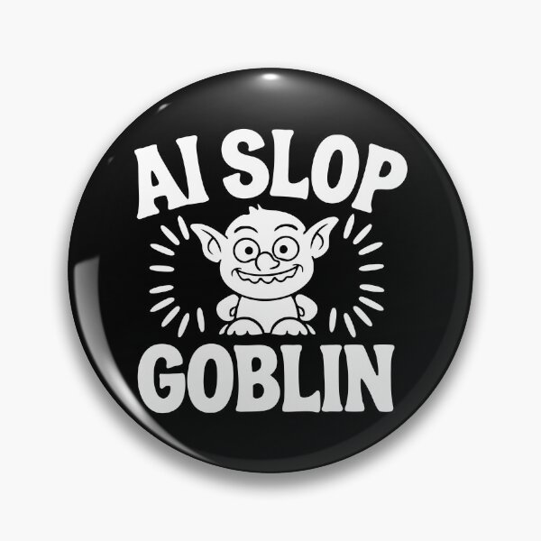 Item preview, Ironic AI Slop Goblin Meme Cartoon Design Anti Generative Art designed and sold by w1ckerman.