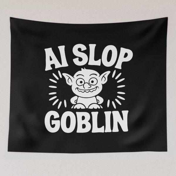 Item preview, Ironic AI Slop Goblin Meme Cartoon Design Anti Generative Art designed and sold by w1ckerman.