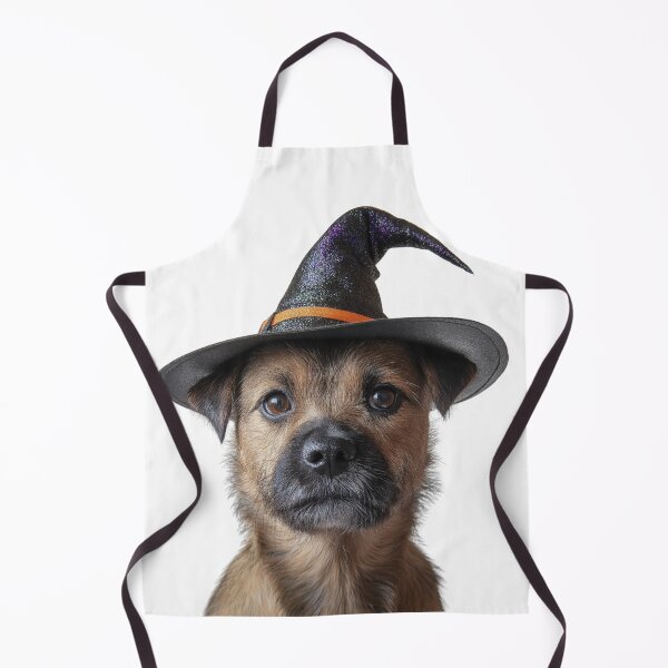 Item preview, Border Terrier Dog Wearing Halloween Witch Hat designed and sold by LazyOwlStore.