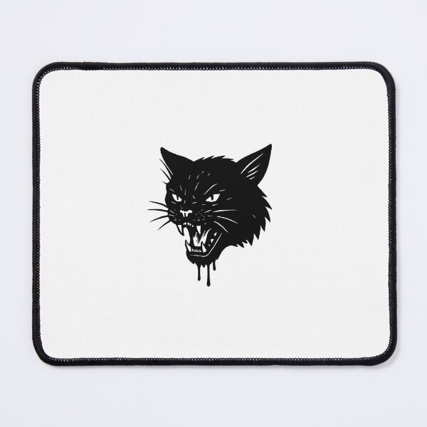 Item preview, Cursed Cat – Gothic Blackwork Feline Illustration designed and sold by Ghost & Gloom.