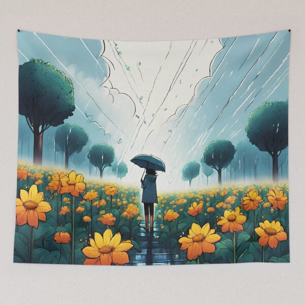 Item preview, Serenity of Rainfall Over Blooming Flowers 17 designed and sold by Tom-Johnson.