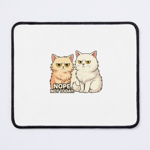 Item preview, Double Trouble – “Nope. Not Today.” Grumpy Anime Cats designed and sold by nyancatize404.