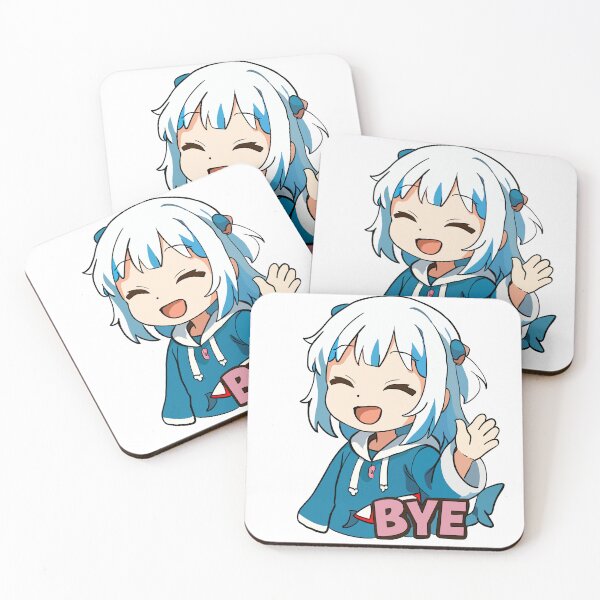 Item preview, Gawr Gura Mario Party Style Sticker "BYE" designed and sold by Fresh Oshi Pressed.