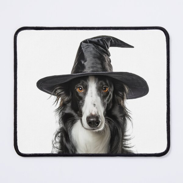 Item preview, Borzoi Dog Wearing Halloween Witch Hat designed and sold by LazyOwlStore.