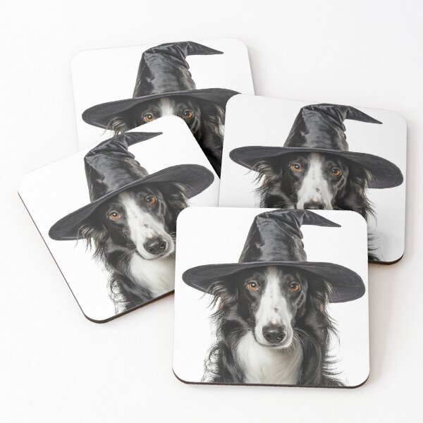 Item preview, Borzoi Dog Wearing Halloween Witch Hat designed and sold by LazyOwlStore.
