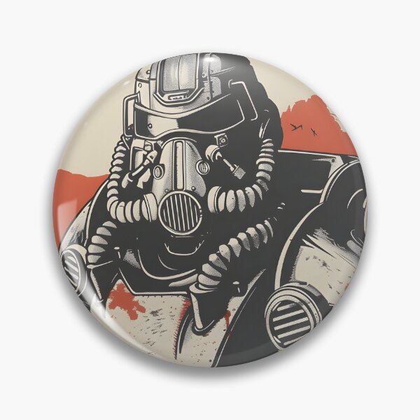Item preview, Wasteland Warrior Silhouette – Post-Apocalyptic Sci-Fi Design T60 Armor designed and sold by Art Happens.