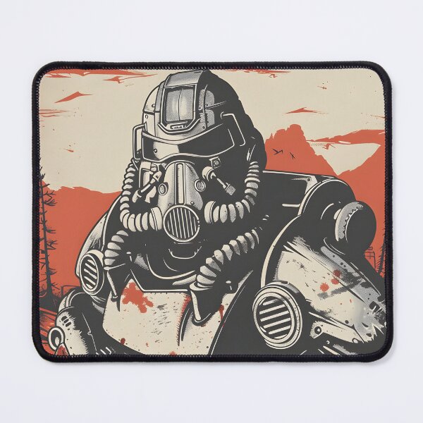 Item preview, Wasteland Warrior Silhouette – Post-Apocalyptic Sci-Fi Design T60 Armor designed and sold by Art Happens.