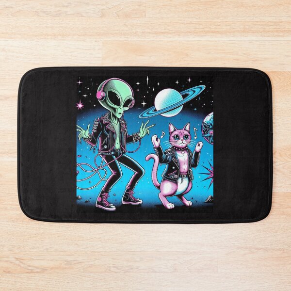 Item preview, Cute alien and catt punk music loving  designed and sold by Dogandesighn.