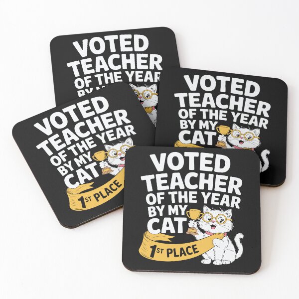 Item preview, Voted Teacher of the Year By My Cat Funny Teacher Appreciation designed and sold by tmerchtrends.