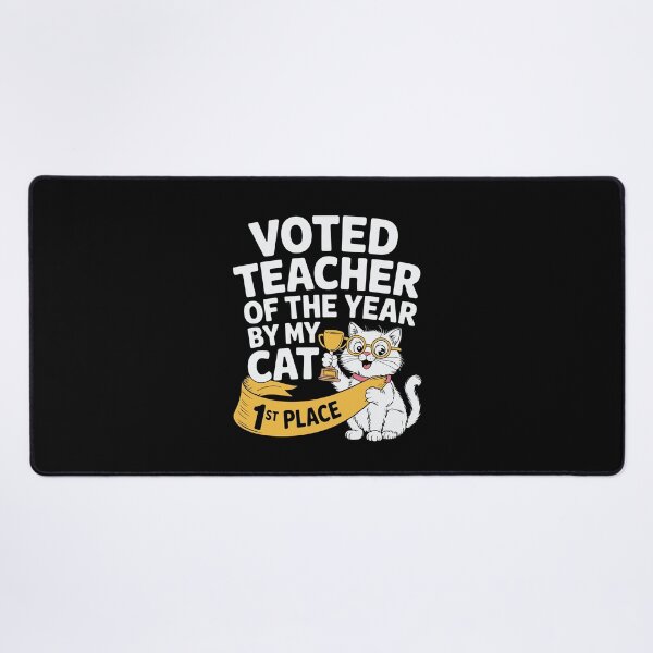Item preview, Voted Teacher of the Year By My Cat Funny Teacher Appreciation designed and sold by tmerchtrends.