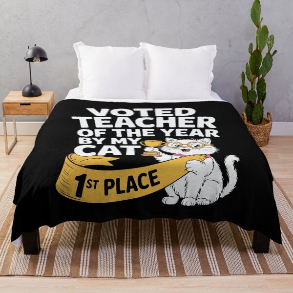 Item preview, Voted Teacher of the Year By My Cat Funny Teacher Appreciation designed and sold by tmerchtrends.