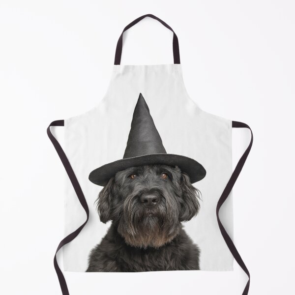 Item preview, Bouviers des Flandres Dog Wearing Halloween Witch Hat designed and sold by LazyOwlStore.