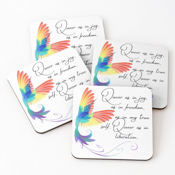 Item preview, Queer joy freedom queer liberation rainbow bird designed and sold by Infuriating.