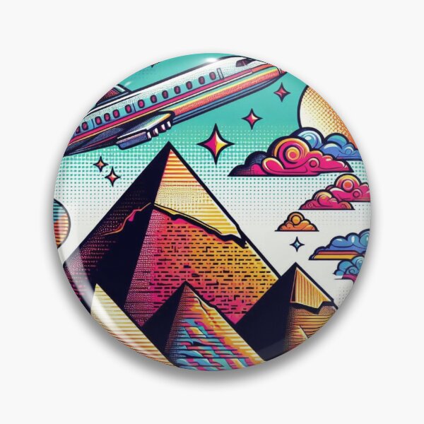 Item preview, pop art style ancient egypt pyramids designed and sold by Dogandesighn.