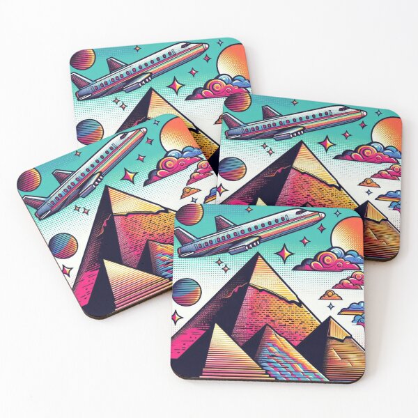 Item preview, pop art style ancient egypt pyramids designed and sold by Dogandesighn.