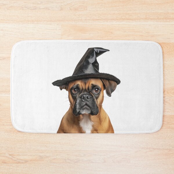 Item preview, Boxer Dog Wearing Halloween Witch Hat designed and sold by LazyOwlStore.