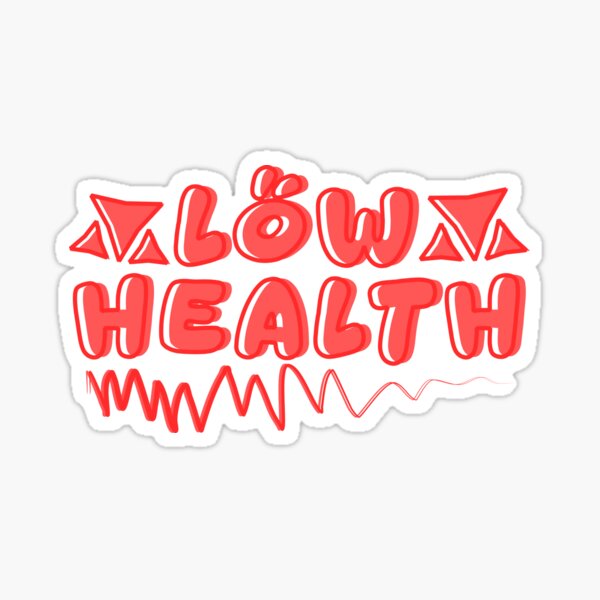 Item preview, Low Health Gamer Art designed and sold by Inspirova.