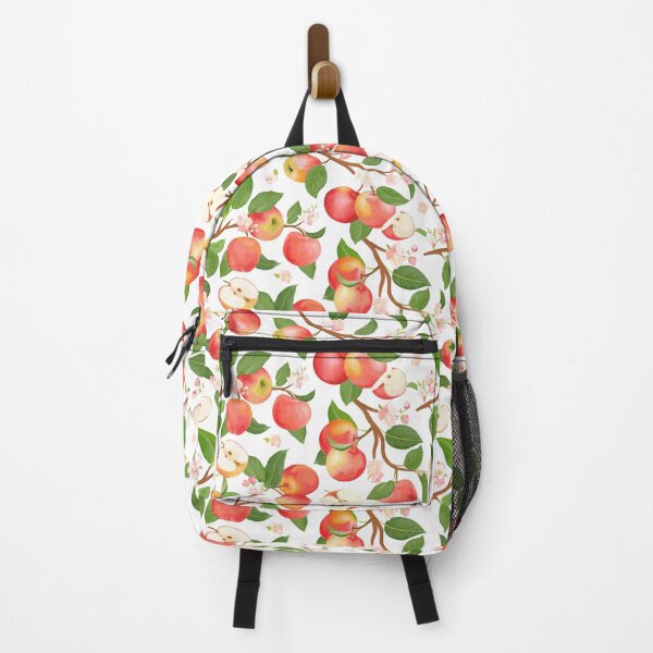Item preview, Apples Floral Pattern Red Apples with Flowers designed and sold by Jenaxbelle.