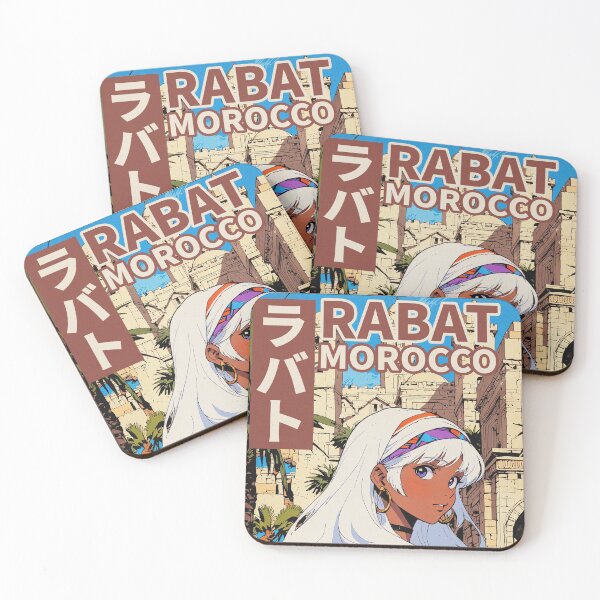 Item preview, Rabat Morocco Country White Haired Anime Girl Retro 80s Aesthetic Travel designed and sold by onlyanimevibes.