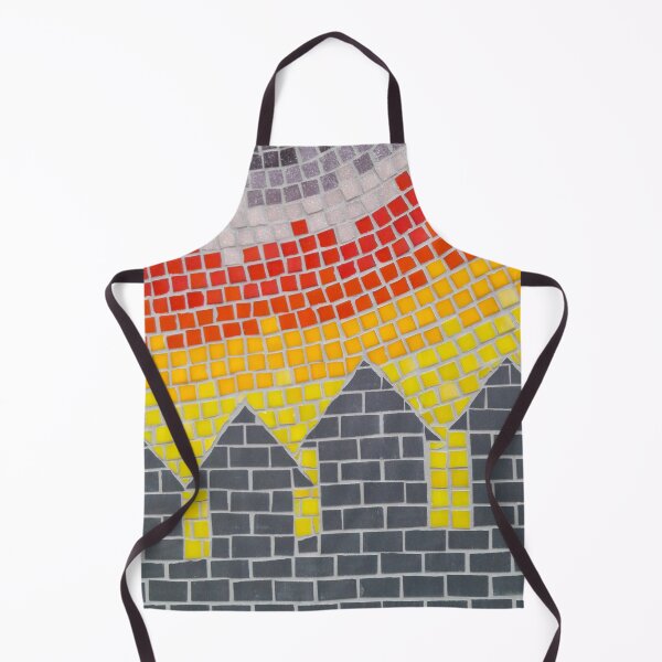 Item preview, Sunset Beach Huts Mosaic Artwork designed and sold by joannaydesigns.