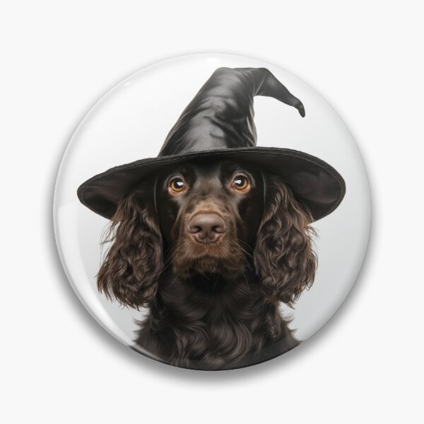 Item preview, Boykin Spaniel Dog Wearing Halloween Witch Hat designed and sold by LazyOwlStore.