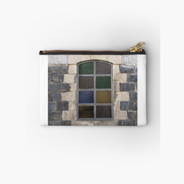 Item preview, Historic Stained Glass Window in Tiberias, Israel | Rustic Architecture Photo designed and sold by omryjs.