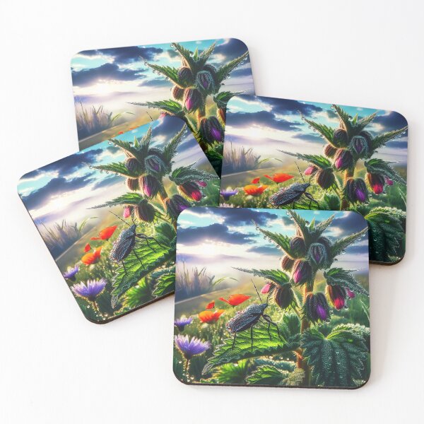 Item preview, bug on a dead-nettle on a countryside road flied meadow designed and sold by EmeraldeaArt.