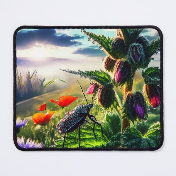Item preview, bug on a dead-nettle on a countryside road flied meadow designed and sold by EmeraldeaArt.