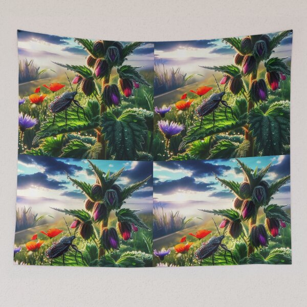 Item preview, bug on a dead-nettle on a countryside road flied meadow designed and sold by EmeraldeaArt.