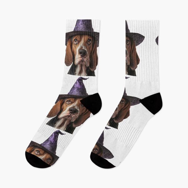 Item preview, Bracco Italiano Dog Wearing Halloween Witch Hat designed and sold by LazyOwlStore.