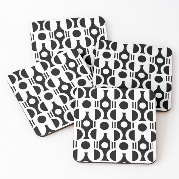 Item preview, Black and White Semi Circle Geometric Pattern designed and sold by studioart.