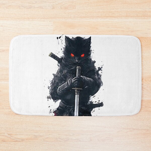 Item preview, cat ninja t-shirt samurai black unisex cat T-shirt designed and sold by F.Rouni.