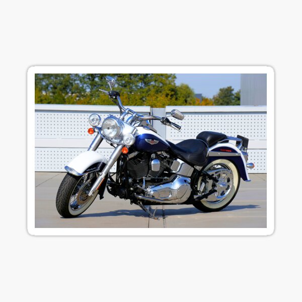 Item preview, Blue And White Harley-Davidson Softail Deluxe designed and sold by Seasons Waiting.
