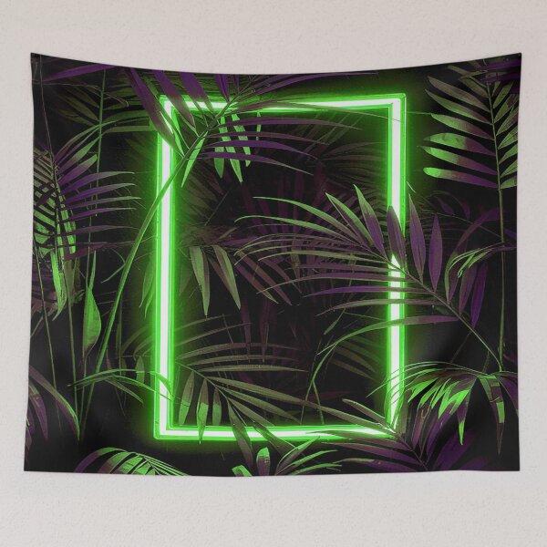 Item preview, Illuminated Tropical Haven - Green designed and sold by Exodoi.