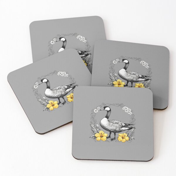 Item preview, Hawaiian Nene Illustration With Yellow Hibiscus designed and sold by taiche.