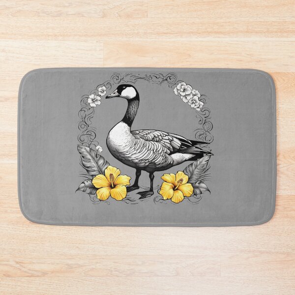 Item preview, Hawaiian Nene Illustration With Yellow Hibiscus designed and sold by taiche.