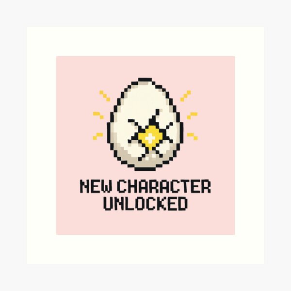 Item preview, New Character Unlocked designed and sold by Planetporridge.