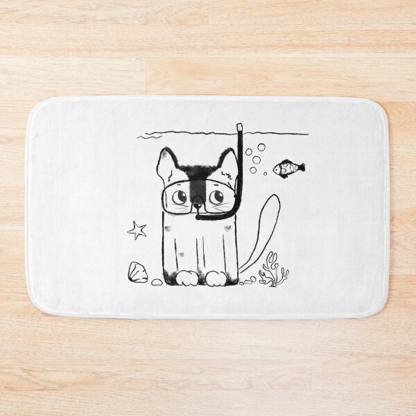 Item preview, Funny cat diving  designed and sold by Aleksse.