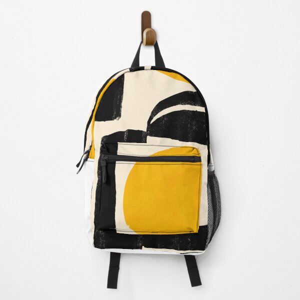 Item preview, Beige ,Black and Yellow Geometric Shaped Abstract Art designed and sold by TheDreamerWren.