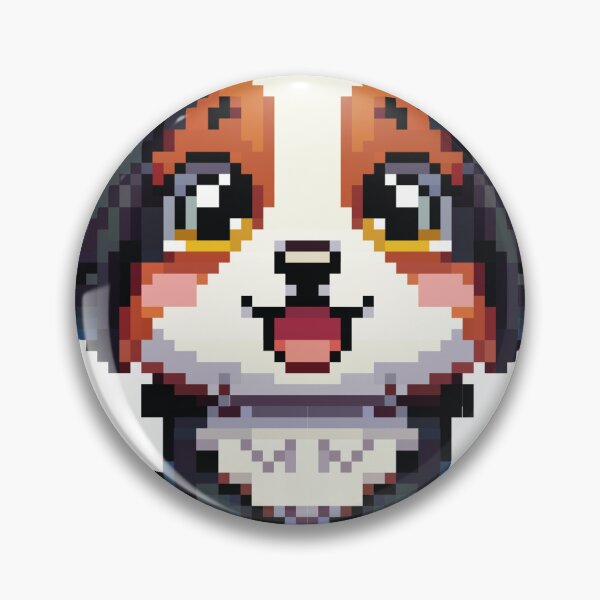 Item preview, Pyro the Bernese Mountain Dog – Kawaii Pixel Art Illustration designed and sold by EloPix.