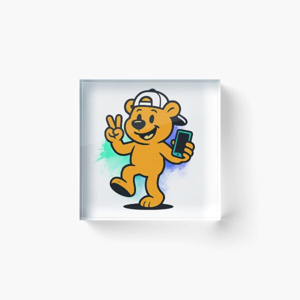 Item preview, Friendly Alpha Bear for kid/Child. Peace and love. designed and sold by Lunaria Arts.
