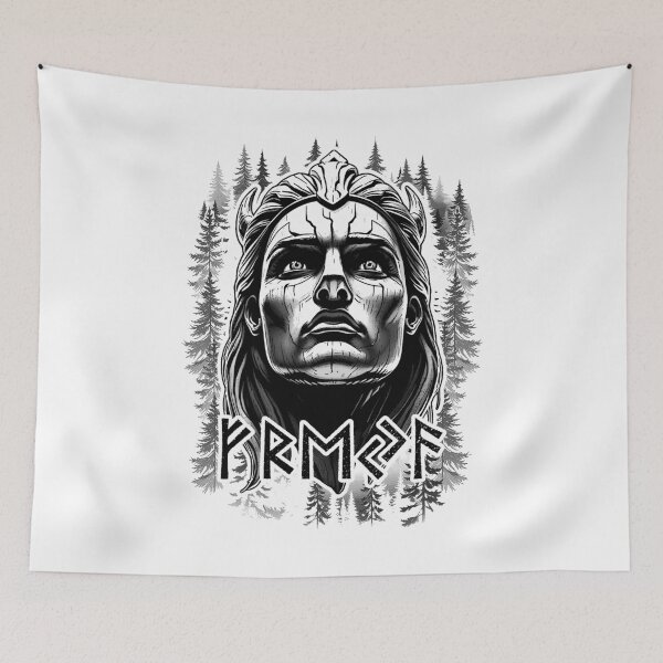 Item preview, Freya Goddess Freyja Viking Woman Norse Mythology Forest designed and sold by GrandeDuc.