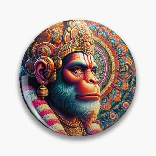 Item preview, Hanuman Psychedelic Fractal Mandala 5 designed and sold by GuyBlank.