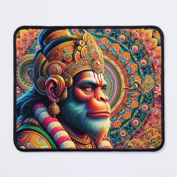 Item preview, Hanuman Psychedelic Fractal Mandala 5 designed and sold by GuyBlank.