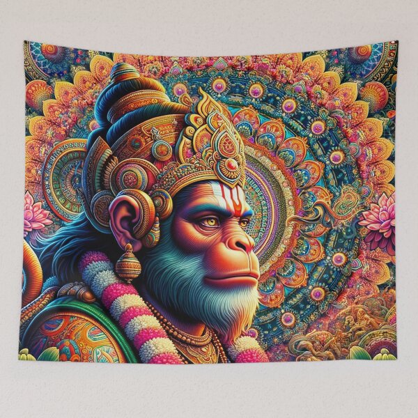 Item preview, Hanuman Psychedelic Fractal Mandala 5 designed and sold by GuyBlank.