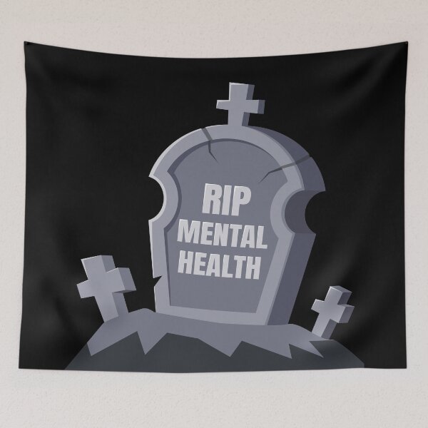 Item preview, RIP Mental Health Spooky Tombstone designed and sold by Art-of-Rory.