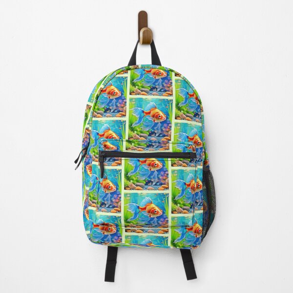 Item preview, Colorful Tank Goldfish Design designed and sold by Health And Fitness Posts e-Store.