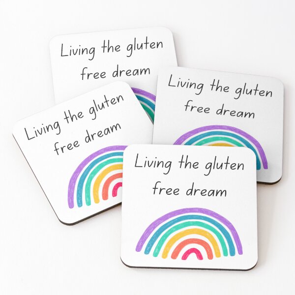 Item preview, Living the Gluten Free Dream – Colourful Rainbow Design for Coeliac and Gluten Free Lifestyle designed and sold by My Gluten Free Life UK.